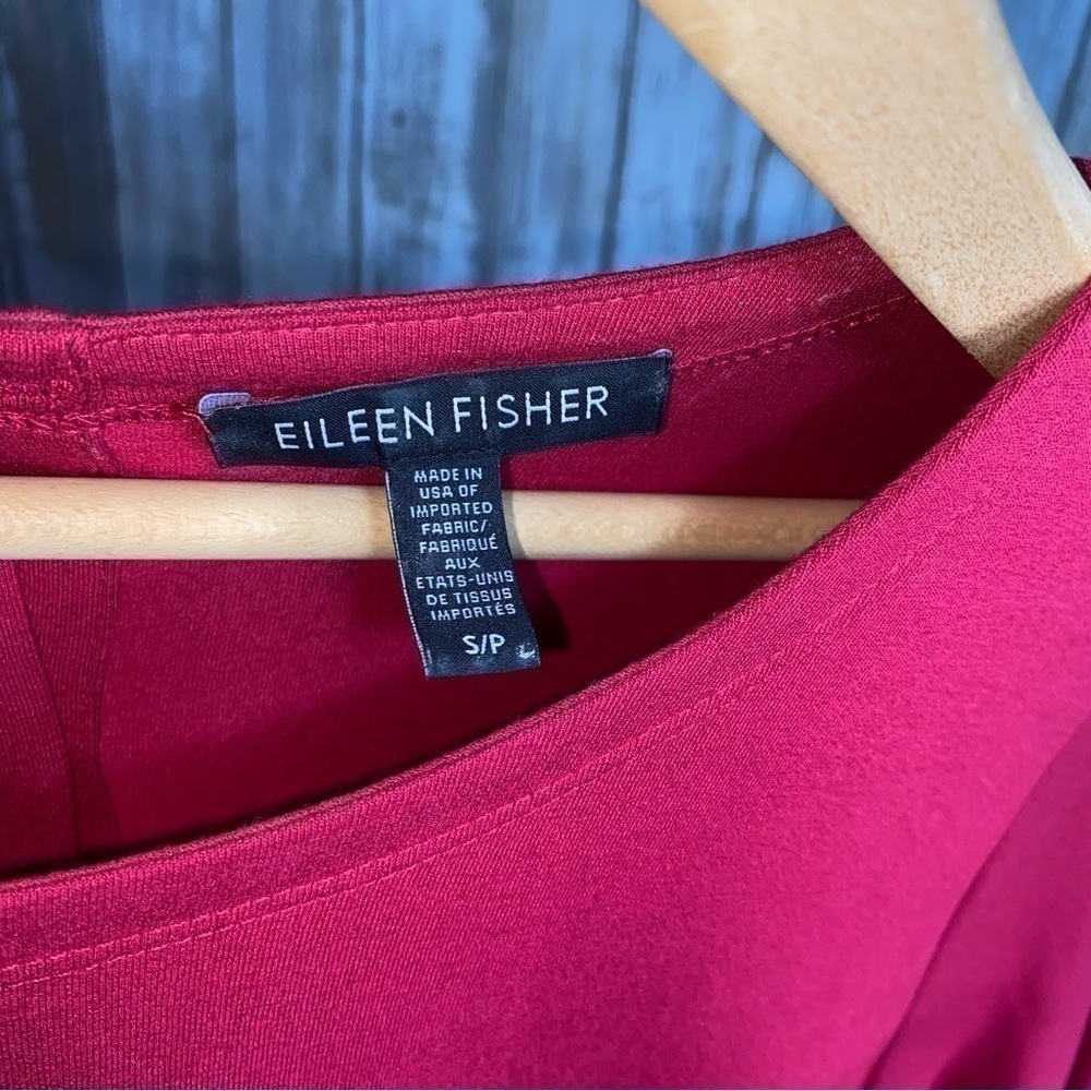 Eileen Fisher Red Jersey Tunic/Dress - Picture 6 of 6